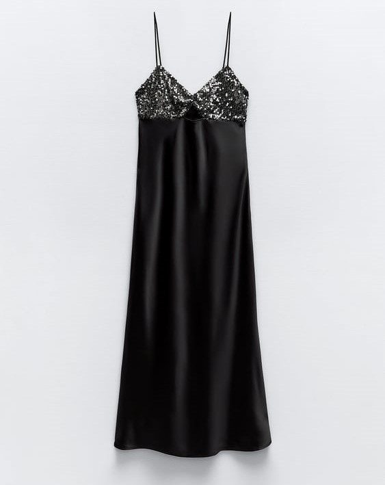 Robe à paillettes Zara.