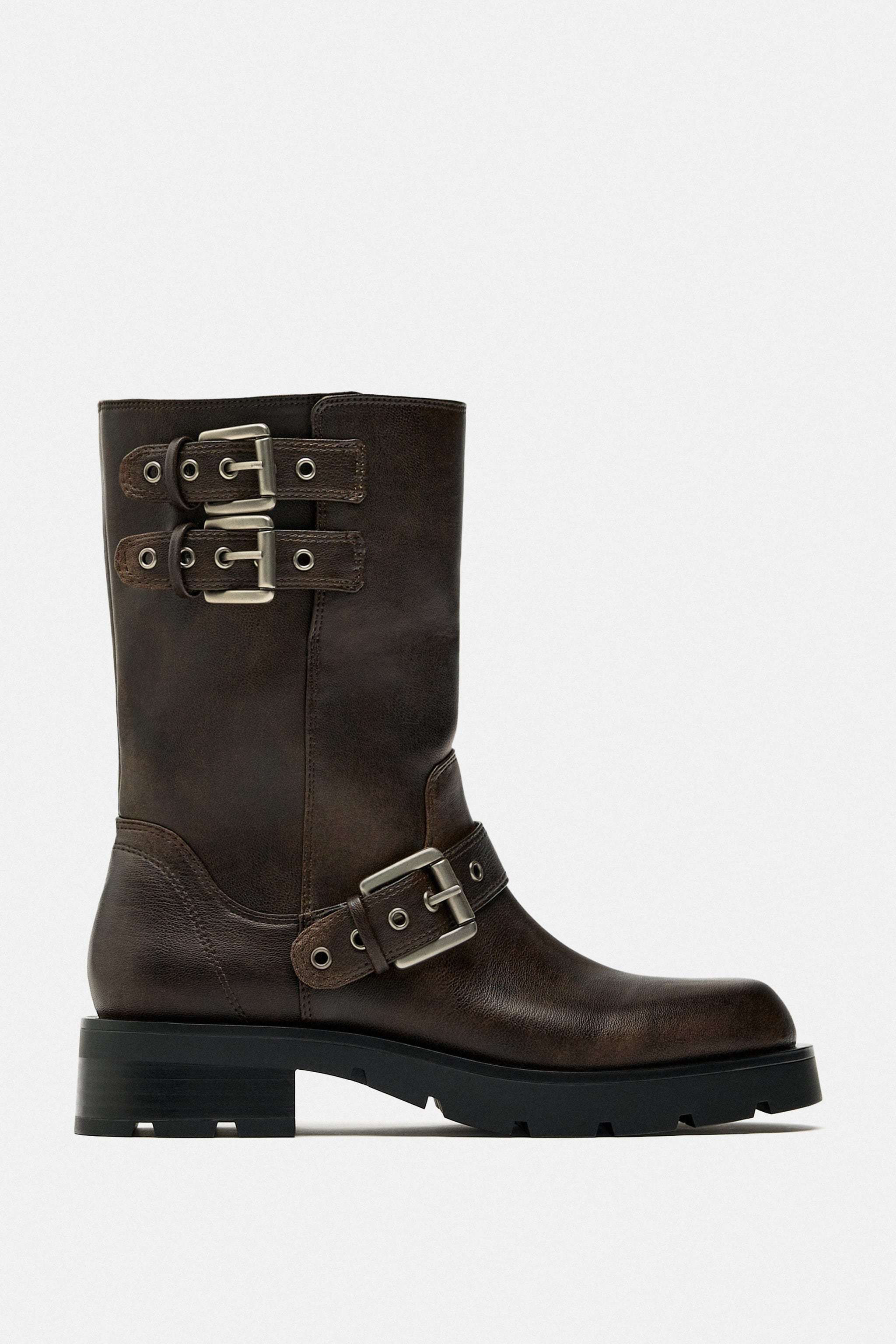 Bottes motard marron
