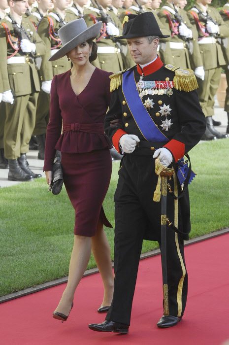 Marie de Danemark au mariage du duc Guillaume de Luxembourg et de Stéphanie de Lannoy