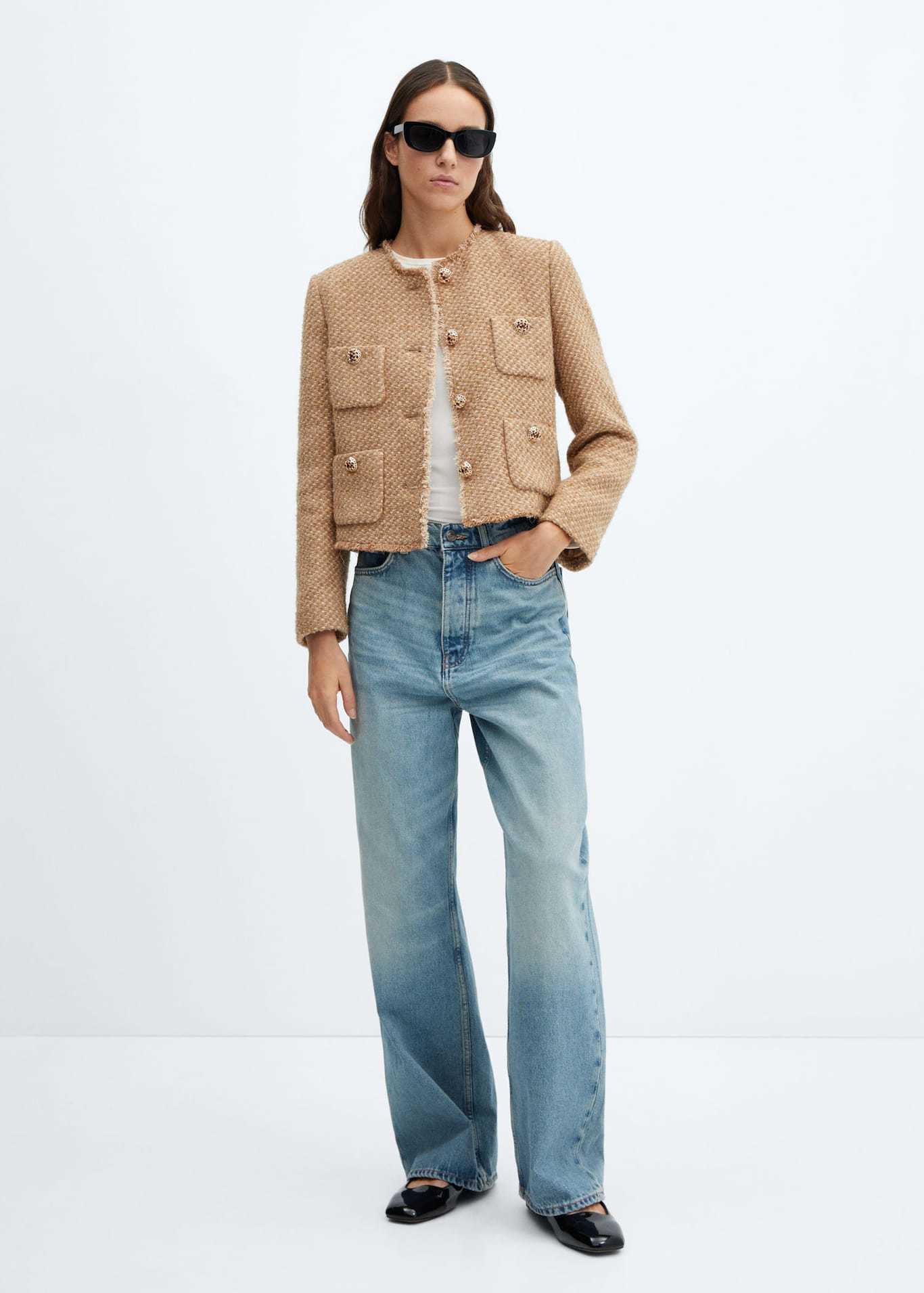 Veste en tweed mangue.