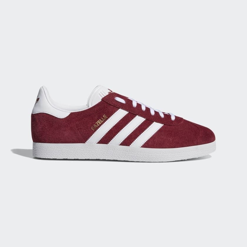 Baskets Adidas Originals Gazelle de couleur cerise, référence B41645.