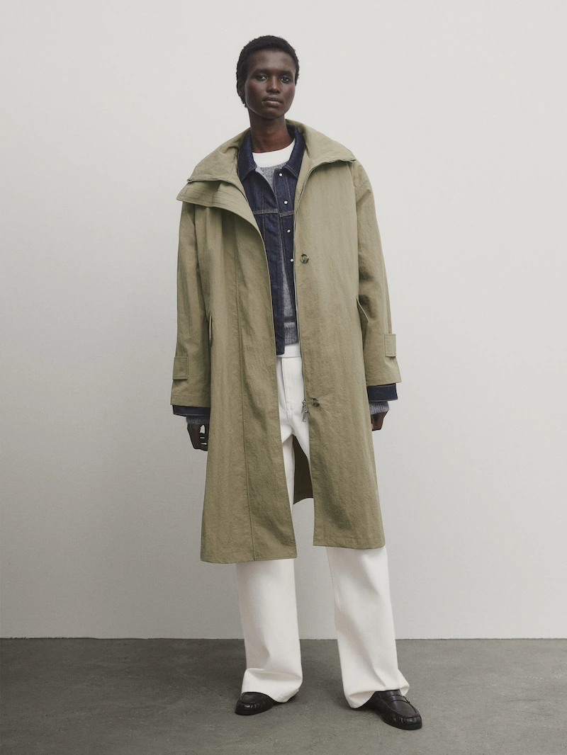 Parka longue style trench par Massimo Dutti (149 euros)