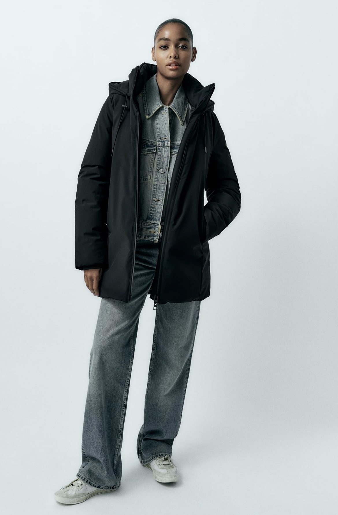 Parka midi imperméable Zara (69,95 euros)