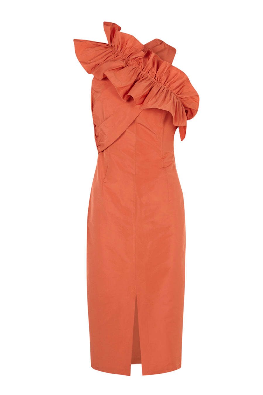 Robe midi avec volant à l'encolure de Redondo Brand.