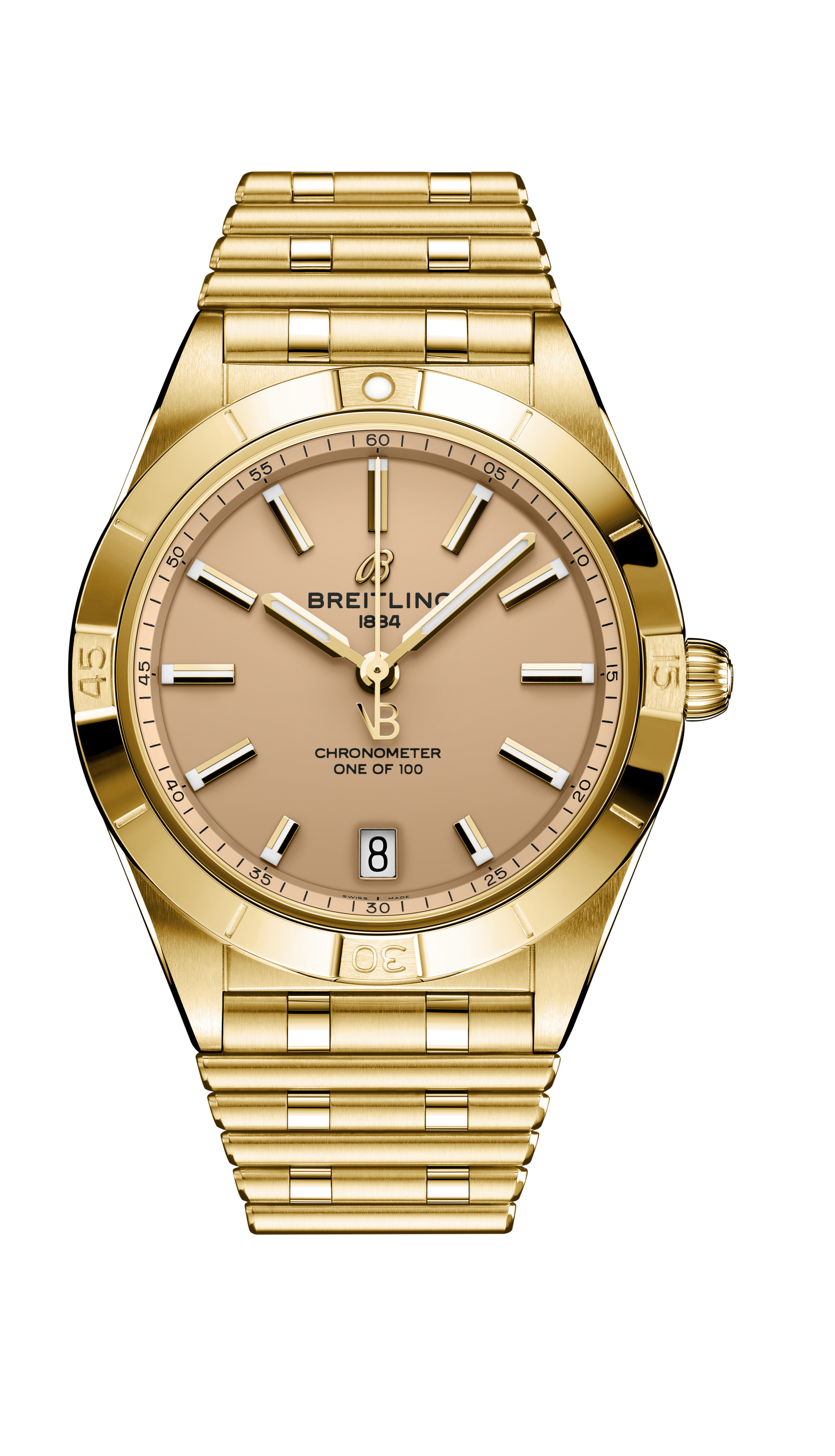 Chronomat 36 x Victoria Beckham en or jaune et cadran sable