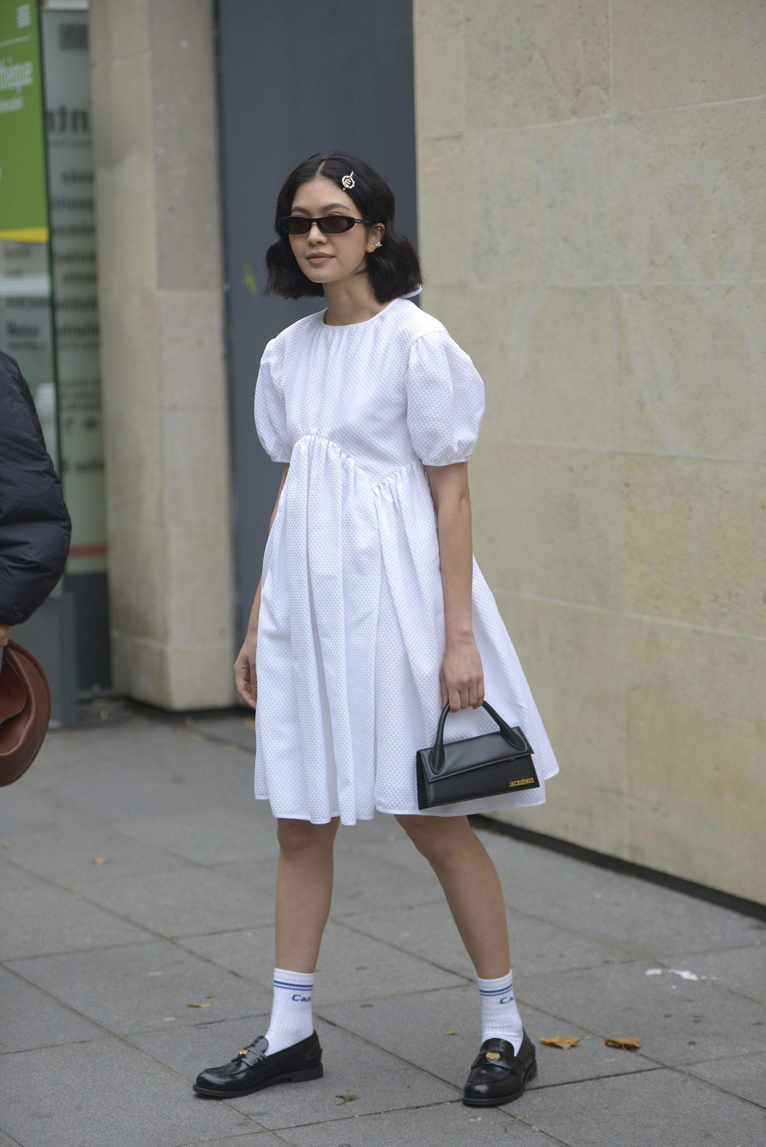 Robe en piqué coupe baby doll.