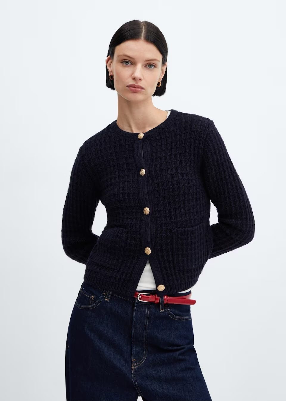 Veste en maille mangue.