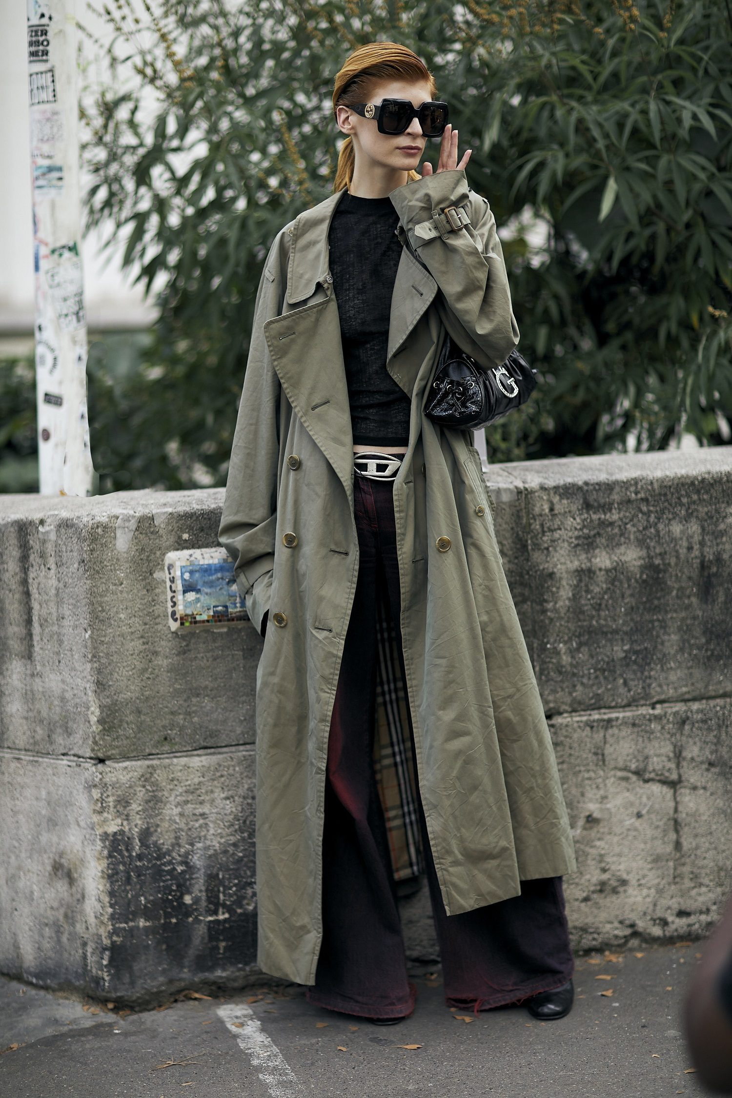 Trench vert oversize.