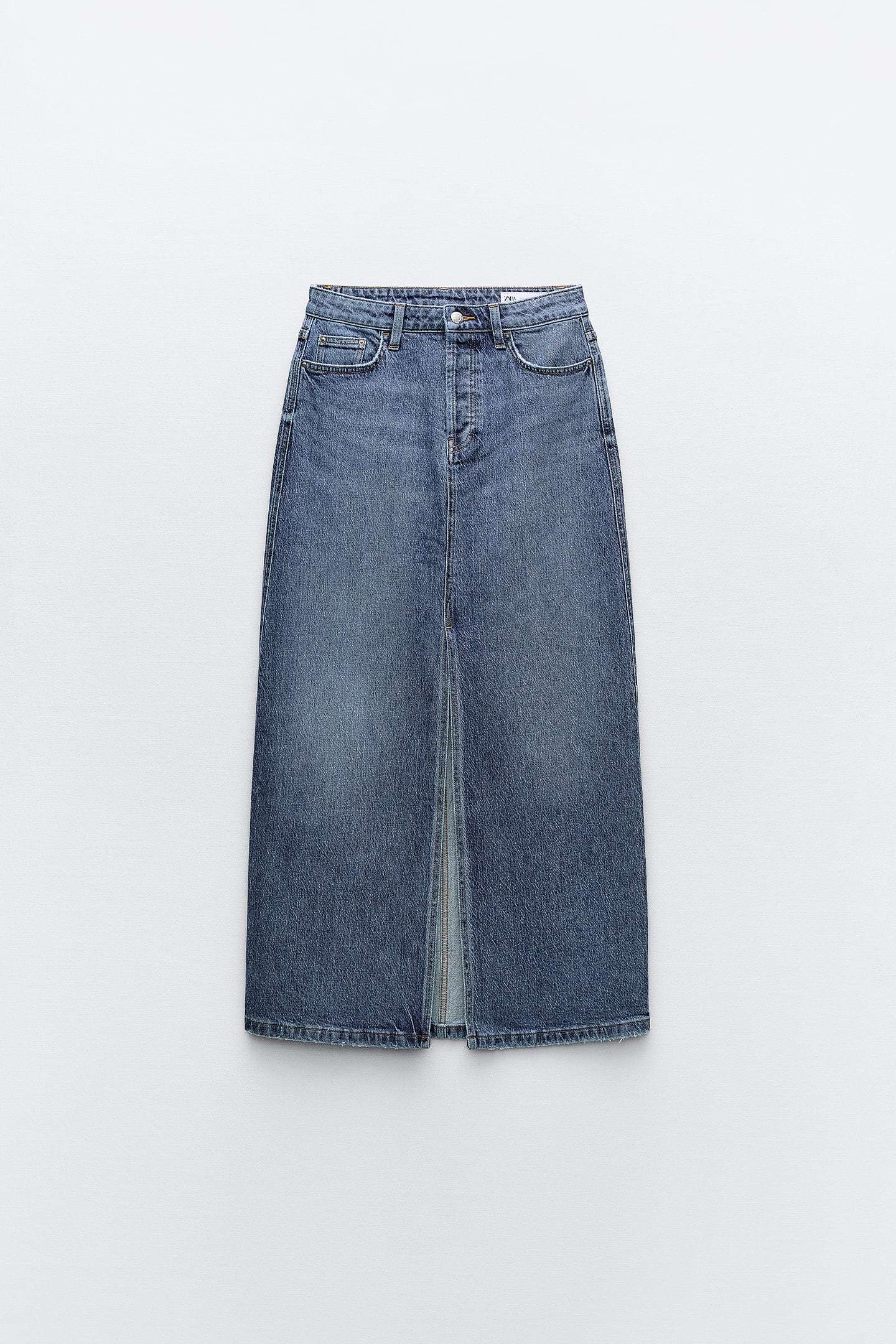 Jupe en jean Zara.
