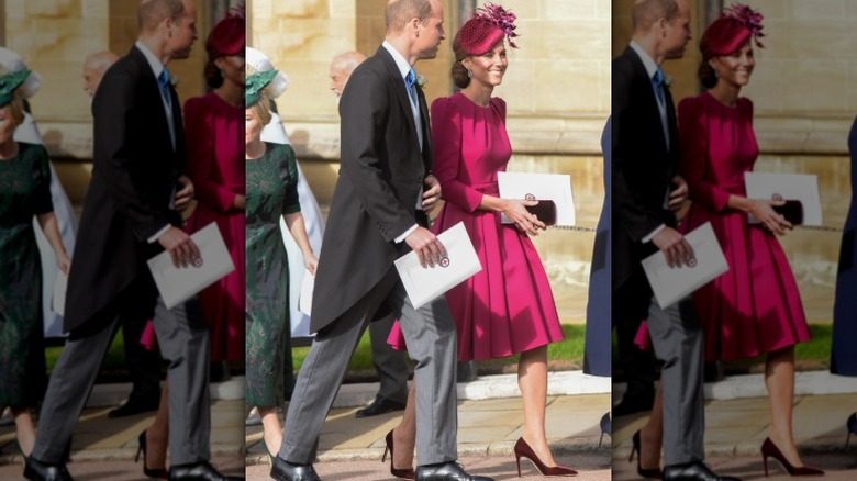 Le prince William et la princesse Catherine arrivent au mariage de la princesse Eugénie