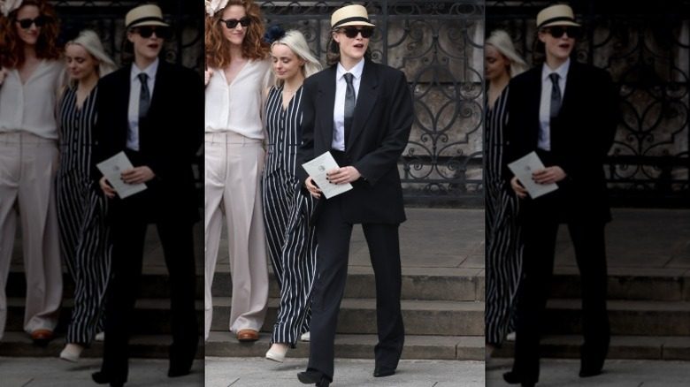 Cara Delevingne portait un costume au mariage de Mel B