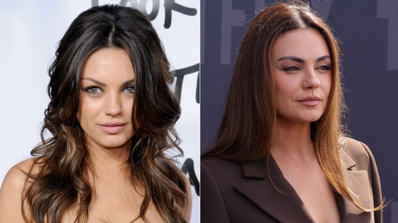 Mila Kunis avec des cheveux subtilement colorés