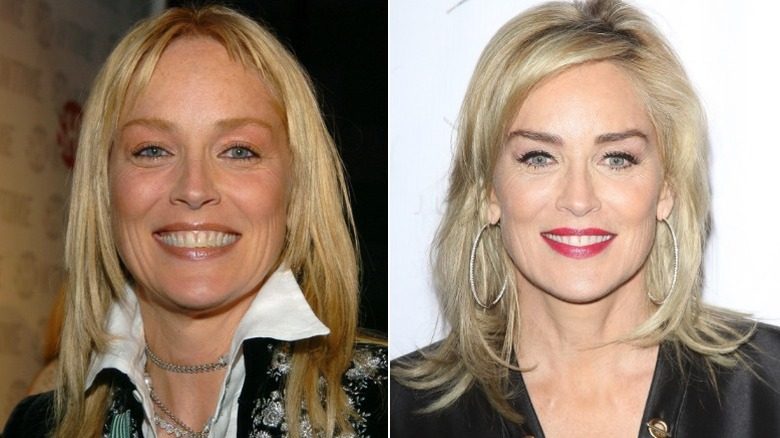 Sharon Stone porte des coiffures plus longues
