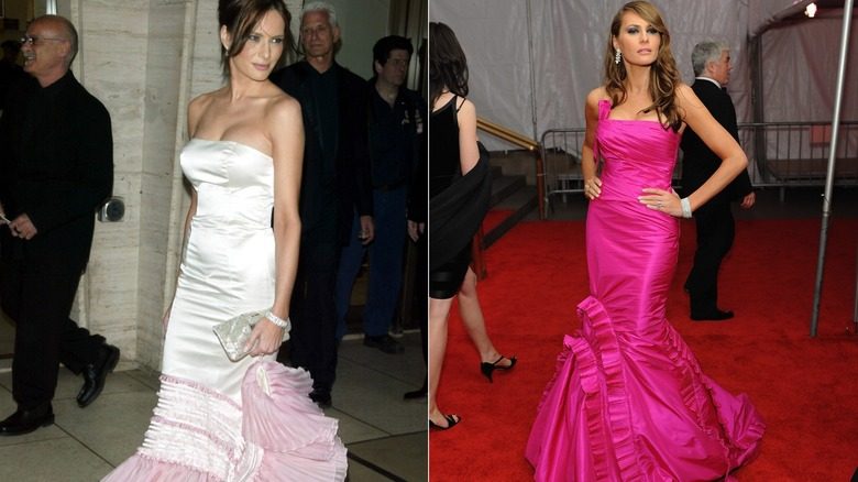 Melania Trump portait des robes à volants dans les années 2000