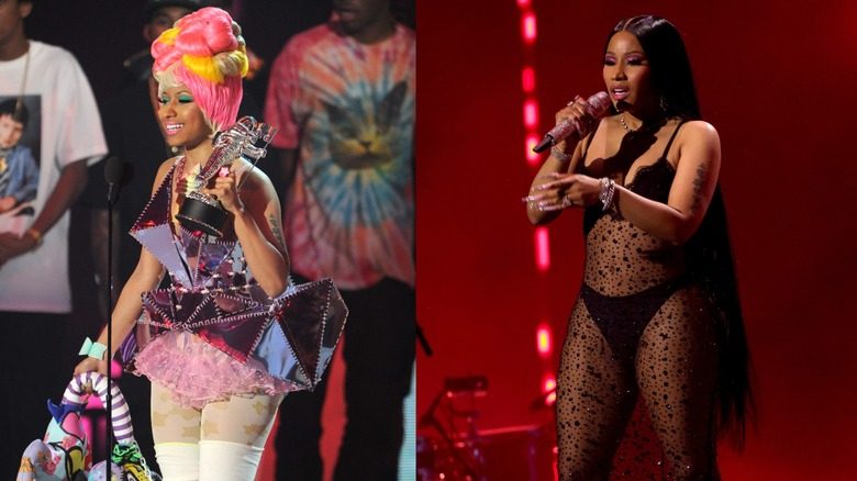 Nicki Minaj sur scène aux VMA en 2011 et 2023