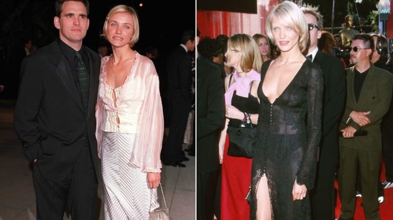 Cameron Diaz aux Oscars 1998 et 2000