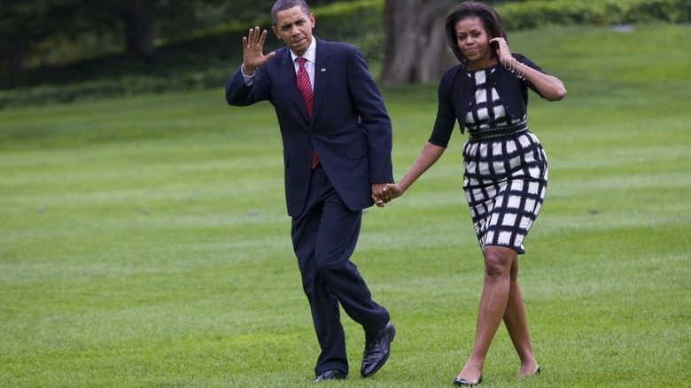 Michelle Obama en 2009 en robe courte