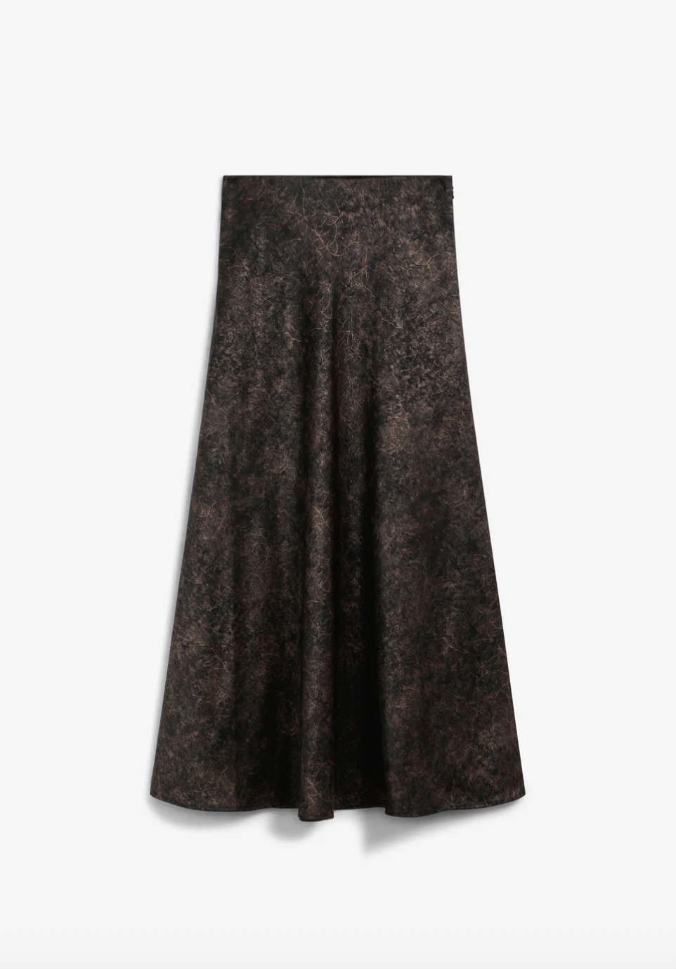 Jupe en satin effet marbré (69,99 euros)
