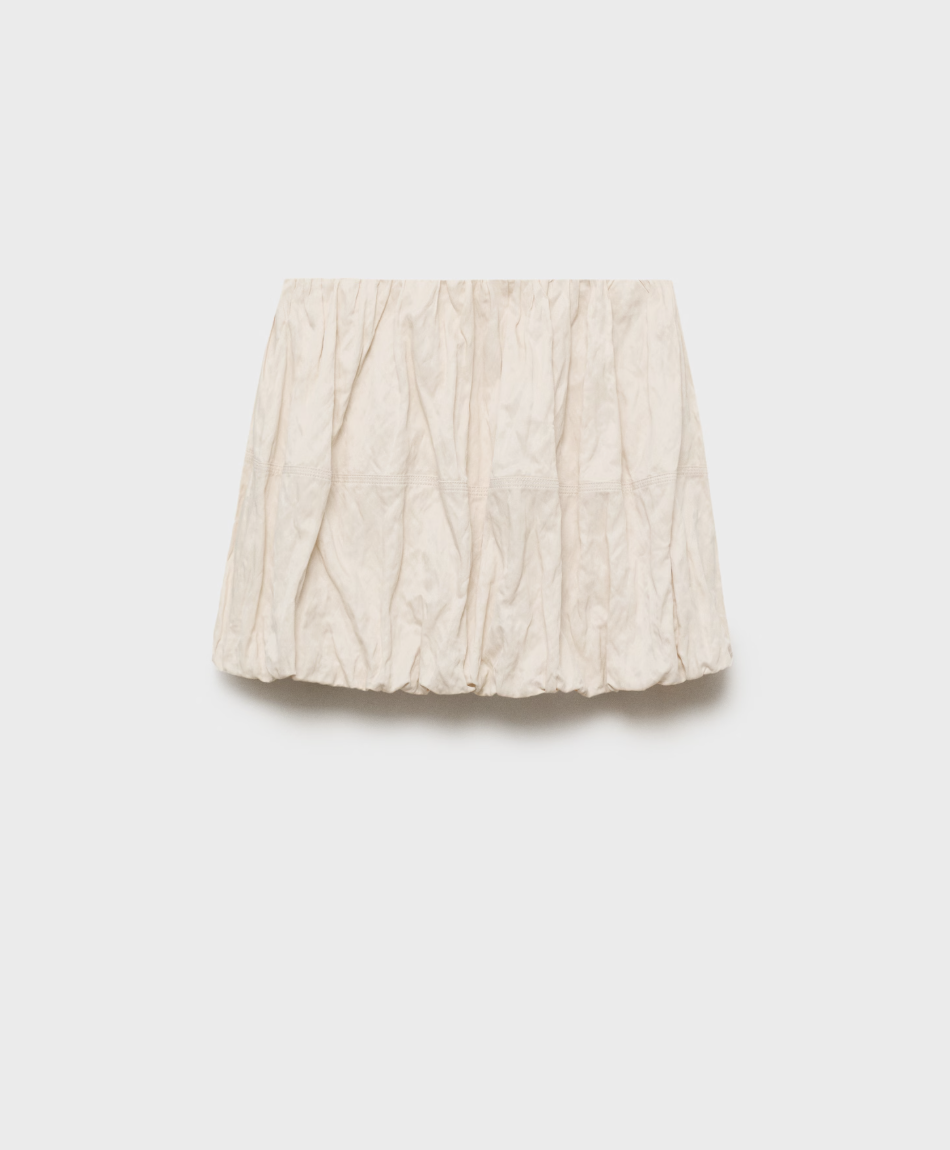 Jupe effet froissé ballon (35,99 euros)