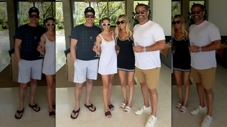 Christina Haack posant avec Christopher Larocca, Tarek et Heather Rae El Moussa
