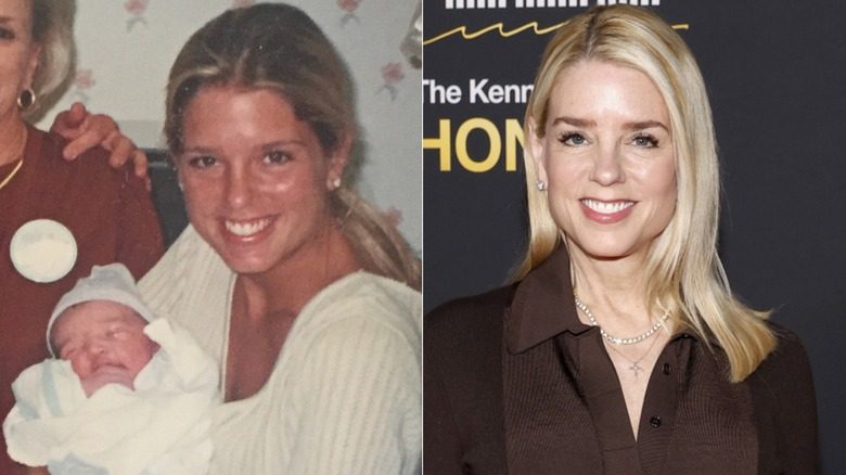 Pam Bondi avec ses racines naturelles et ses cheveux blonds