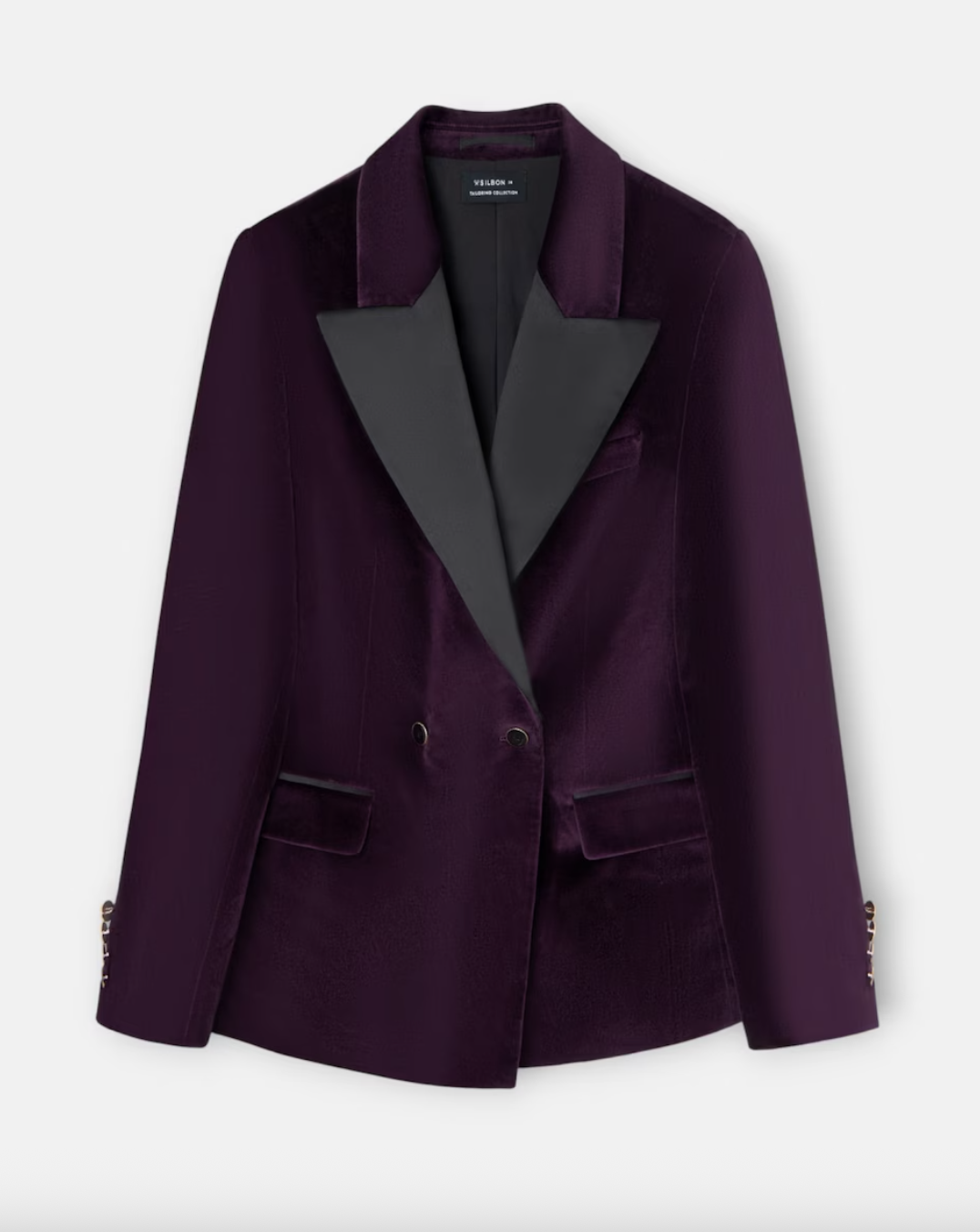 Blazer en velours violet (159,90 euros)