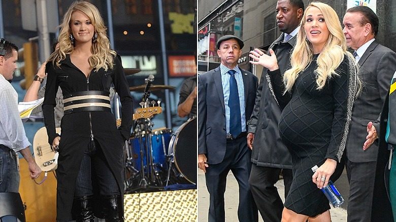 Carrie Underwood à GMA en 2007 et 2018