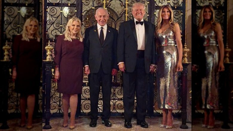 Benjamin et Sara Netanyahu avec Donald et Melania Trump