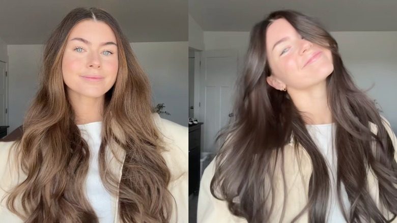 Jensen Arnold montre un avant et un après sa couleur de cheveux