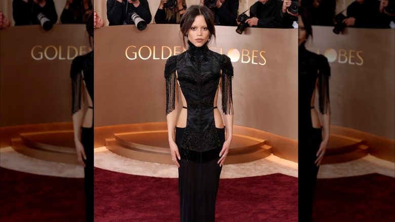Jenna Ortega sur le tapis rouge des Golden Globes