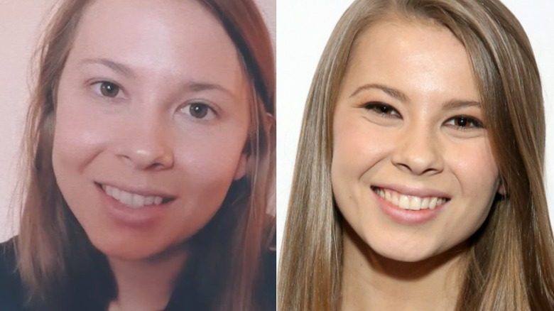 Bindi Irwin sans maquillage vs Bindi Irwin avec une couverture minimale et un eye-liner