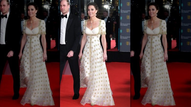 Catherine, duchesse de Cambridge, arrive aux EE British Academy Film Awards au Royal Albert Hall en 2020 à Londres, en Angleterre.