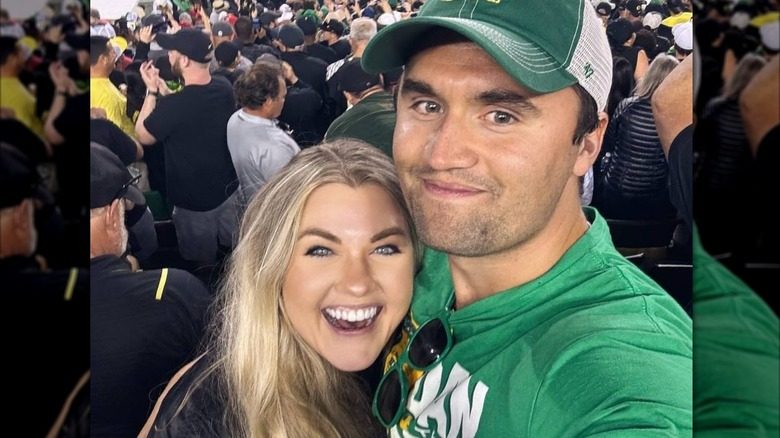 Erika et Charlie Kirk lors d'un match