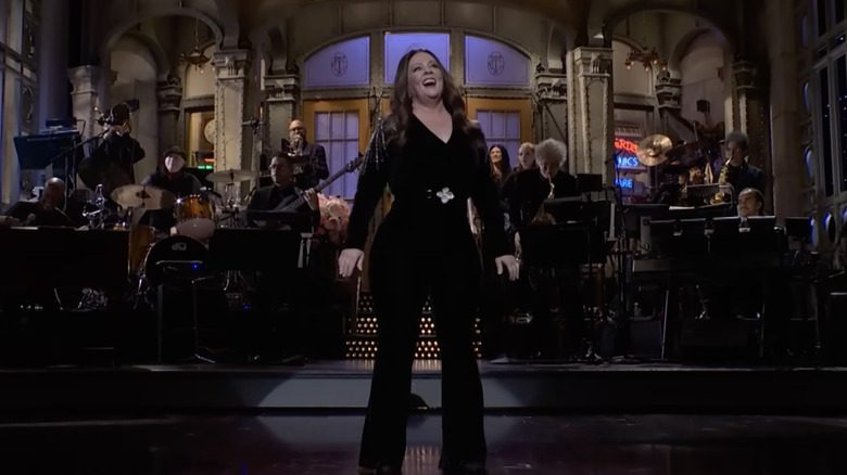 Melissa McCarthy interprète son monologue pendant l'animation 