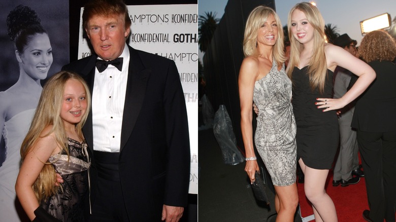 La jeune Tiffany Trump avec Donald Trump et Marla Maples