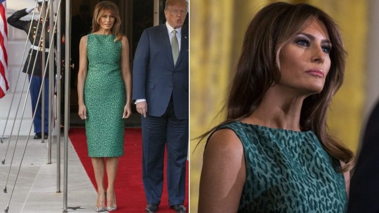 Melania et Donald Trump saluent le Premier ministre irlandais