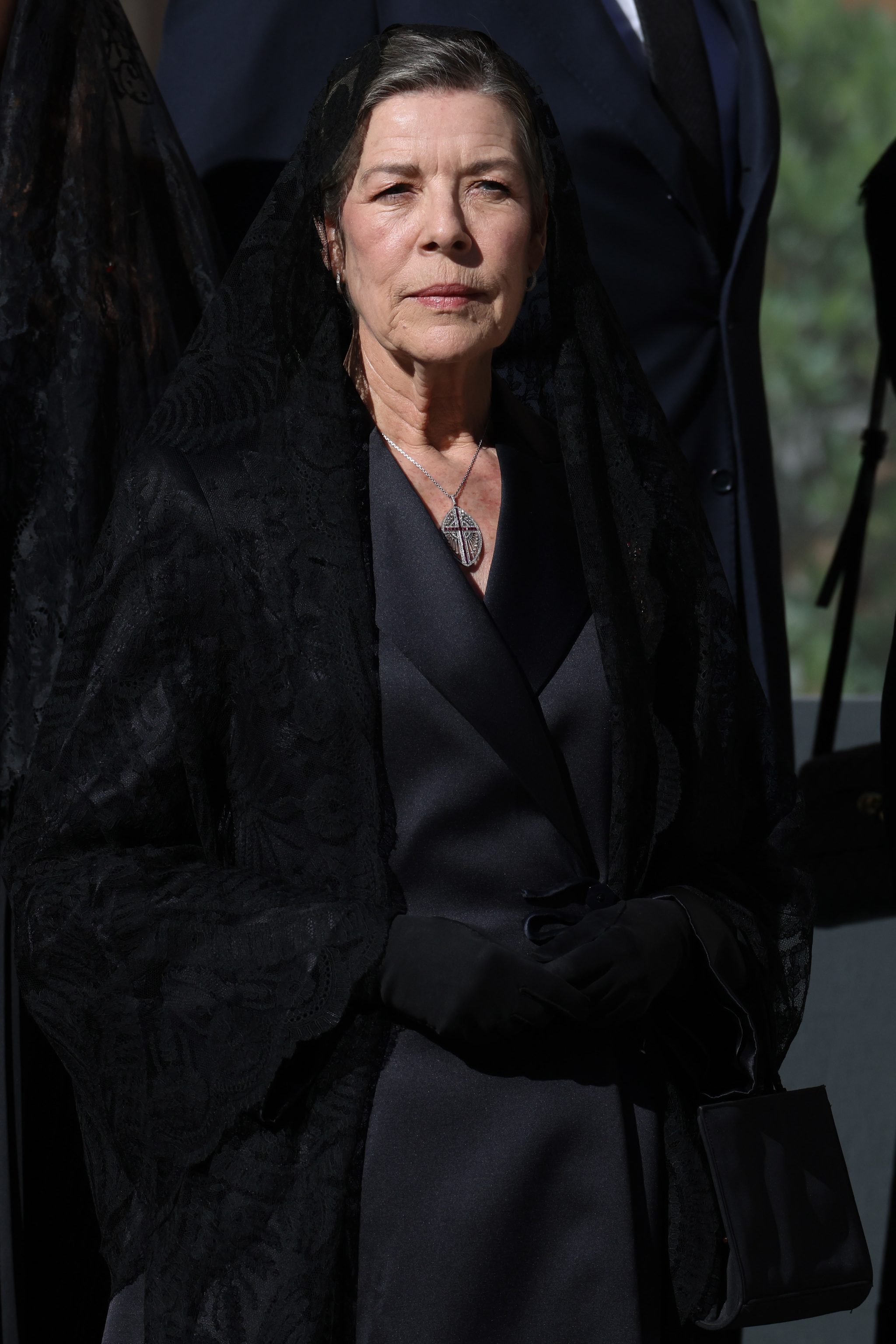 Caroline de Monaco lors de la visite du Pape à Monaco.
