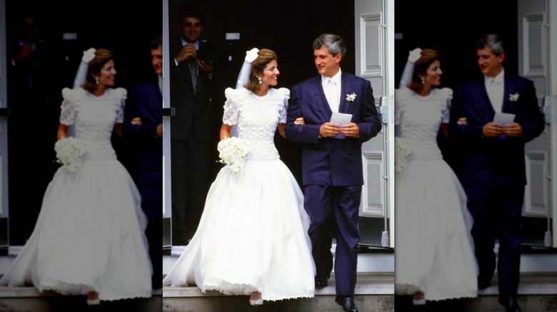 Caroline Kennedy et Edwin Schlossberg le jour de leur mariage en 1986
