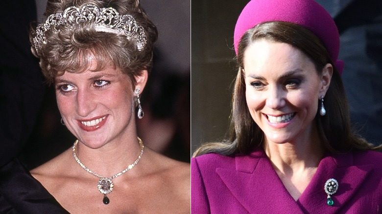 La princesse Diana à Toronto et la princesse Catherine lors d'une visite d'État