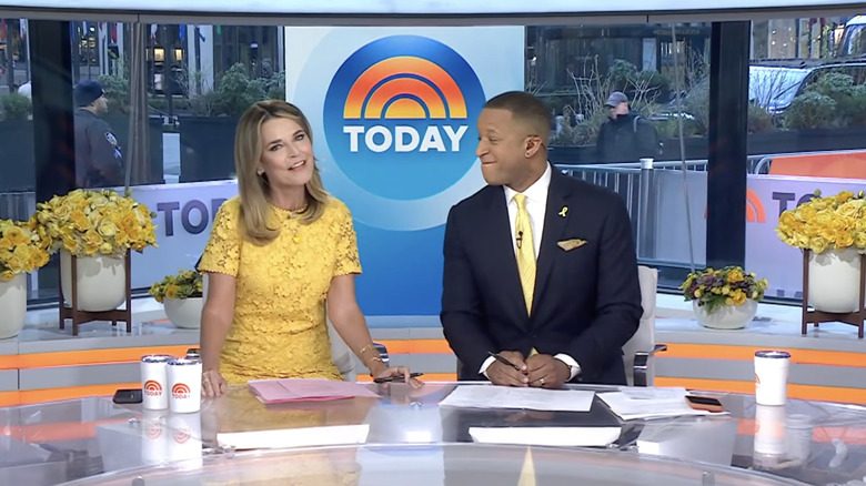 Savannah Guthrie et Craig Melvin présentent le début du programme matinal de l'émission Today