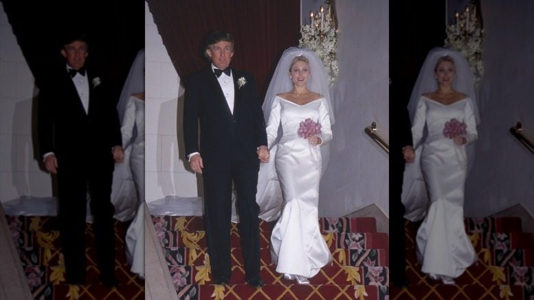 Donald Trump et Marla Maples le jour de leur mariage