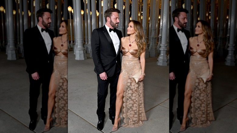 Jennifer Lopez et Ben Affleck portant Gucci au gala LACMA Art + Film à Los Angeles
