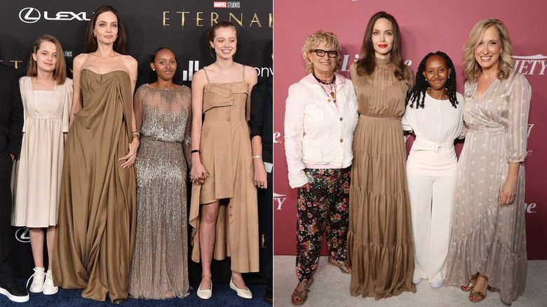 Zahara Jolie et Angelina Jolie au 