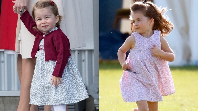 La princesse Charlotte, toute petite, portait des robes à fleurs