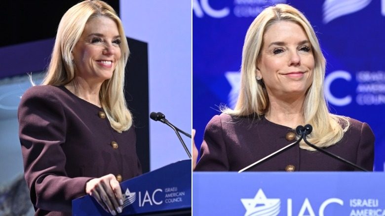 Pam Bondi s'adresse à une foule à l'IAC