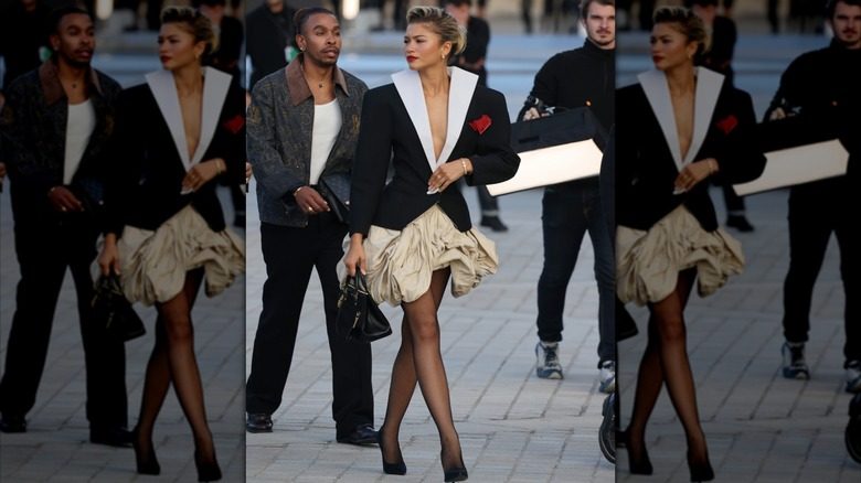 Zendaya au défilé femme printemps/été 2025 de Louis Vuitton en octobre 2024 lors de la Fashion Week de Paris