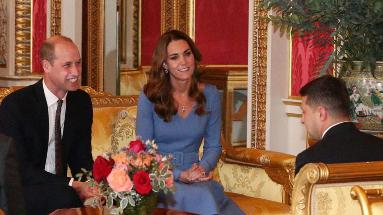 Le prince William, Kate Middleton et Volodymyr Zelensky s'expriment au palais de Buckingham