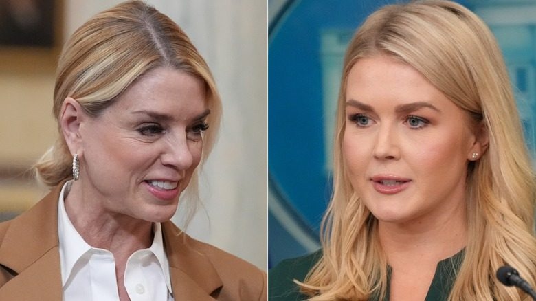 Pam Bondi et Karoline Leavitt portent un blush strié