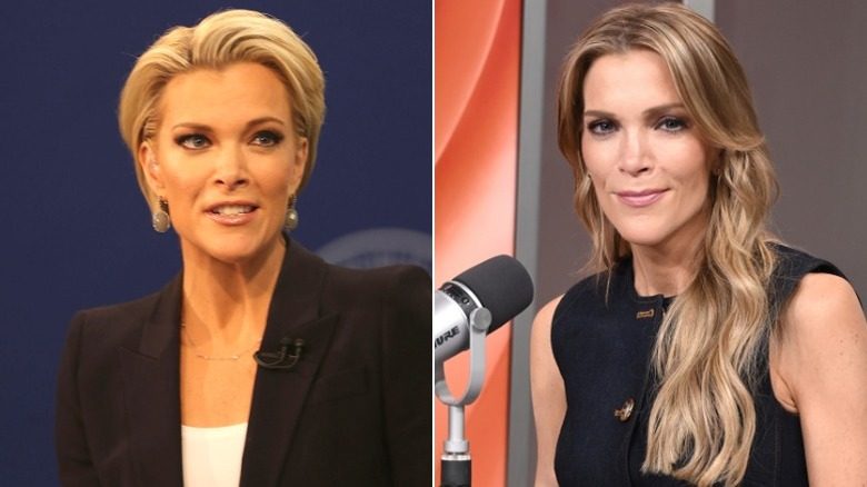 Megyn Kelly au débat dans l'Iowa en 2016 et enregistrant son podcast