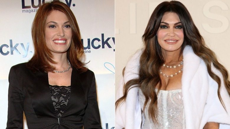 Kimberly Guilfoyle lors d'un événement en 2004 et lors d'un défilé de mode en 2026